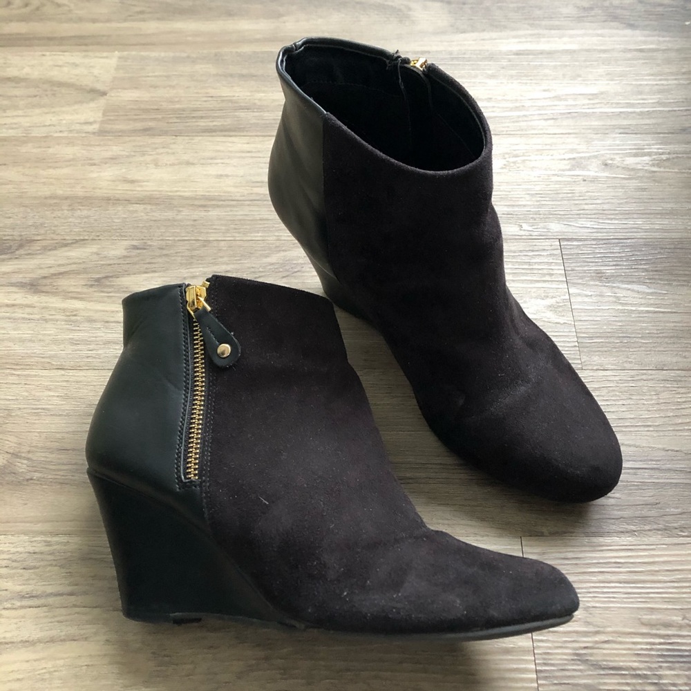 Rapport Black Suede Booties